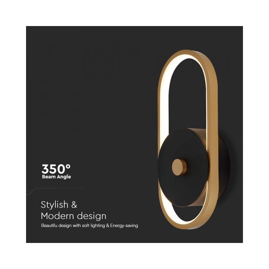 Επιτοίχιο φωτιστικό εξωτερικού χώρου LED LED/15W/230V IP54 4000K ορείχαλκος