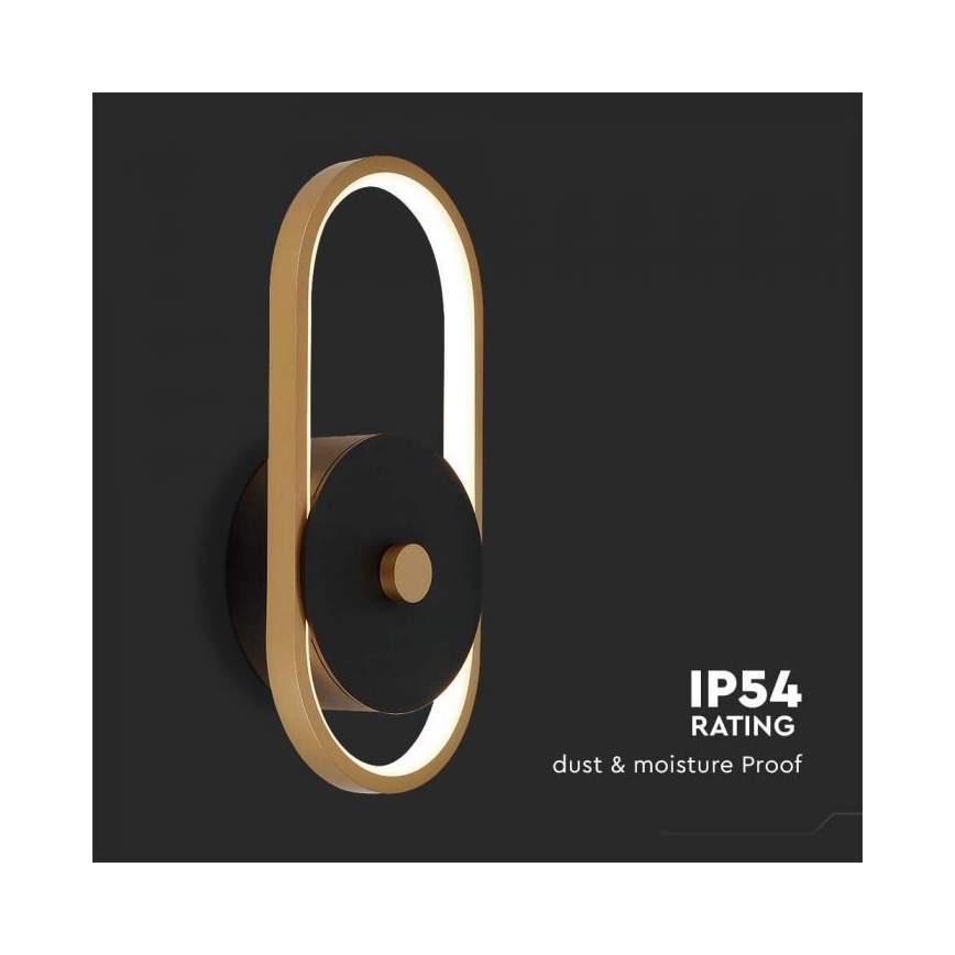 Επιτοίχιο φωτιστικό εξωτερικού χώρου LED LED/15W/230V IP54 4000K ορείχαλκος