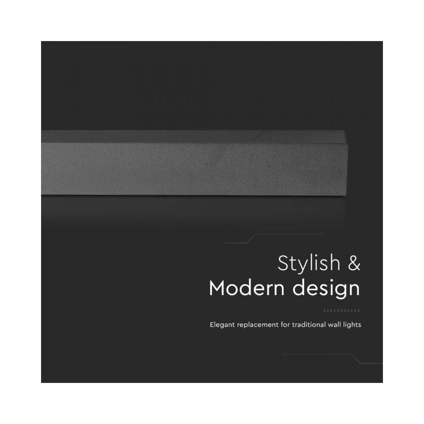 Επιτοίχιο φωτιστικό εξωτερικού χώρου LED LED/16W/230V 4000K IP65 μαύρο