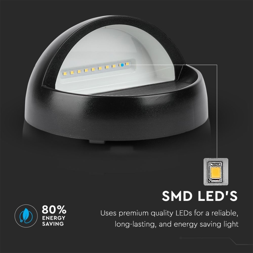 Επιτοίχιο φωτιστικό εξωτερικού χώρου LED LED/3W/230V 4000K IP65 μαύρο