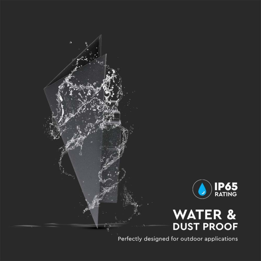 Επιτοίχιο φωτιστικό εξωτερικού χώρου LED LED/5W/230V 4000K IP65 μαύρο