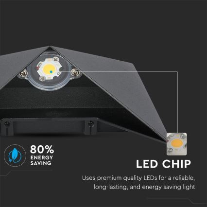 Επιτοίχιο φωτιστικό εξωτερικού χώρου LED LED/5W/230V 4000K IP65 μαύρο