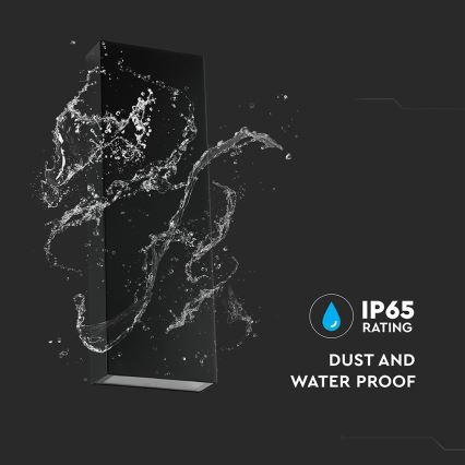 Επιτοίχιο φωτιστικό εξωτερικού χώρου LED LED/8W/230V 4000K IP65 μαύρο