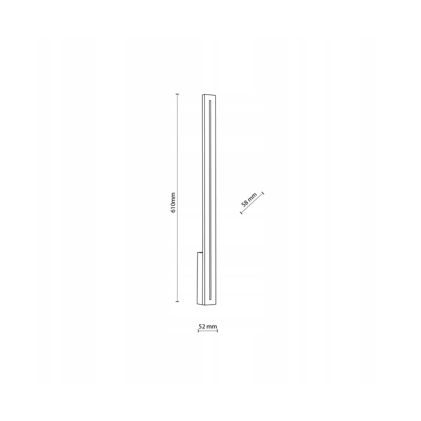 Επιτοίχιο φωτιστικό εξωτερικού χώρου LED LINEA LED/12W/230V IP65 61 cm ανθρακί