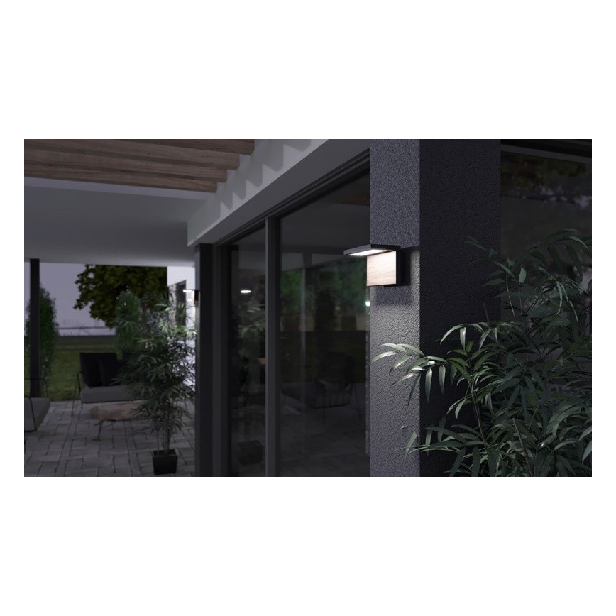 Επιτοίχιο φωτιστικό εξωτερικού χώρου LED NATURA LED/12W/230V 4000K IP65 καφέ/ανθρακί