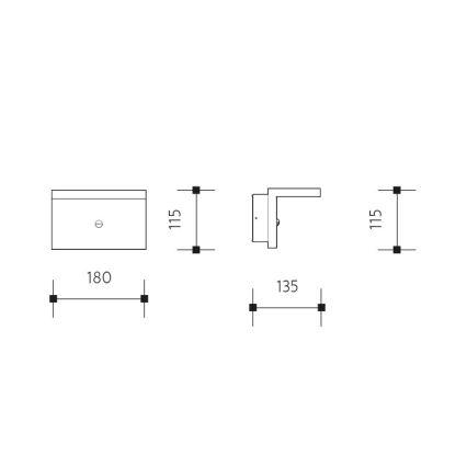 Επιτοίχιο φωτιστικό εξωτερικού χώρου LED NATURA LED/12W/230V 4000K IP65 καφέ/ανθρακί