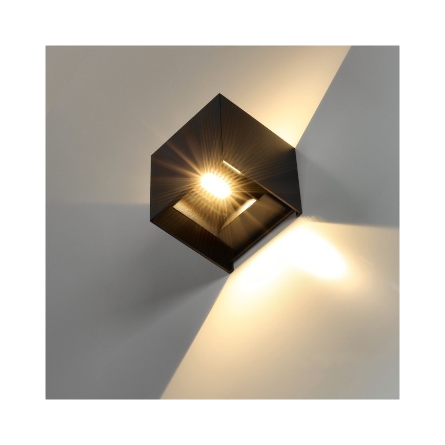 Επιτοίχιο φωτιστικό εξωτερικού χώρου LED QUERK 2xLED/3W/230V 3000K IP54 μαύρο