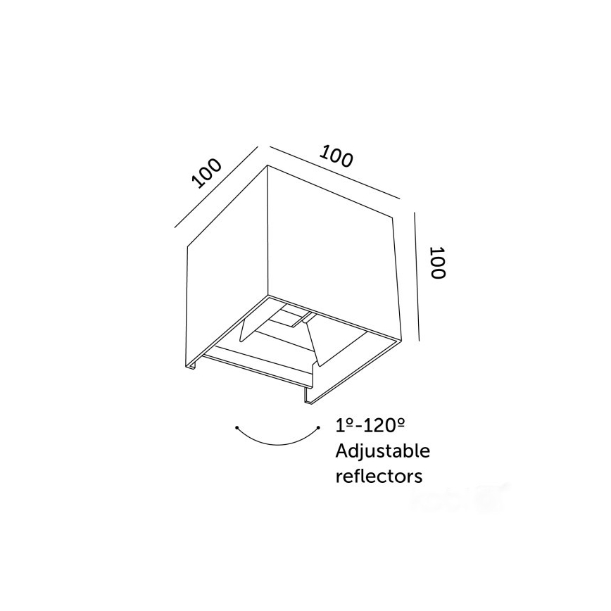 Επιτοίχιο φωτιστικό εξωτερικού χώρου LED QUERK 2xLED/3W/230V 3000K IP54 μαύρο