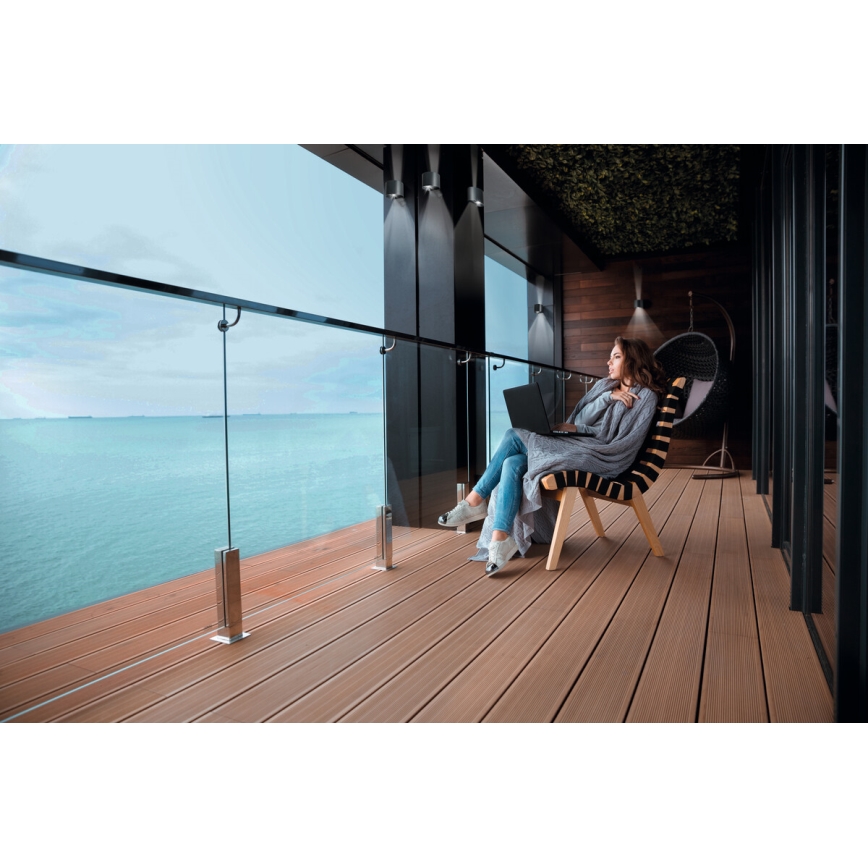 Επιτοίχιο φωτιστικό εξωτερικού χώρου LED REKA LED/7W/230V IP54 ανθρακί