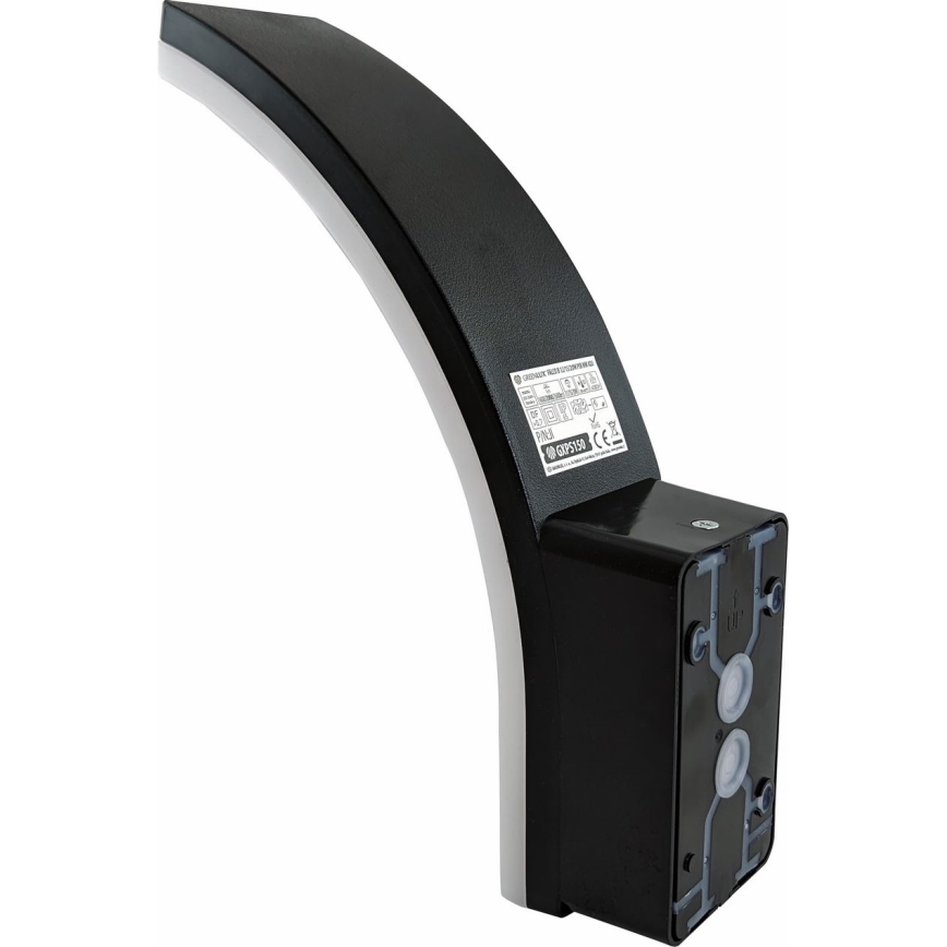 LED ρυθμιζόμενο εξωτερικό επιτοίχιο φωτιστικό με αισθητήρα κίνησης και σούρουπου LED/12/15/20W/230V IP65 μαύρο