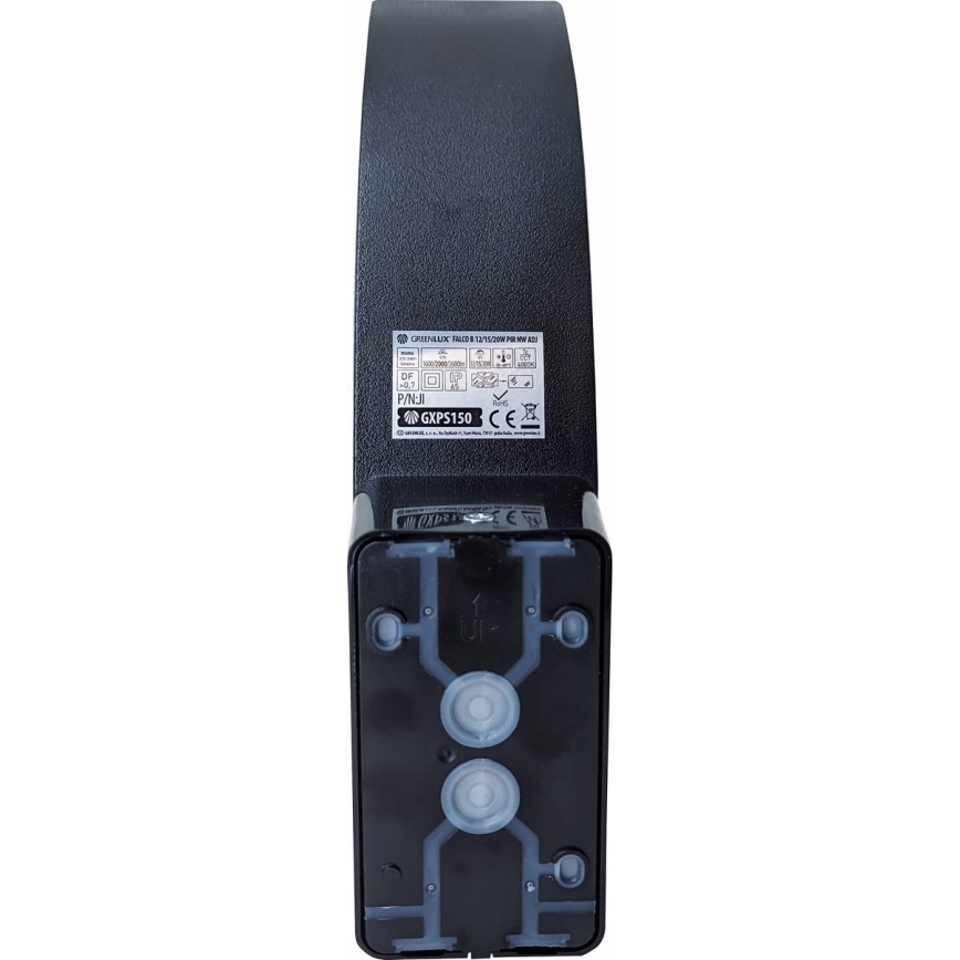 LED ρυθμιζόμενο εξωτερικό επιτοίχιο φωτιστικό με αισθητήρα κίνησης και σούρουπου LED/12/15/20W/230V IP65 μαύρο