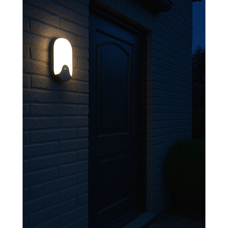 Επιτοίχιο φωτιστικό εξωτερικού χώρου LED με αισθητήρα κίνησης LED/18W/230V IP44 ανθρακί