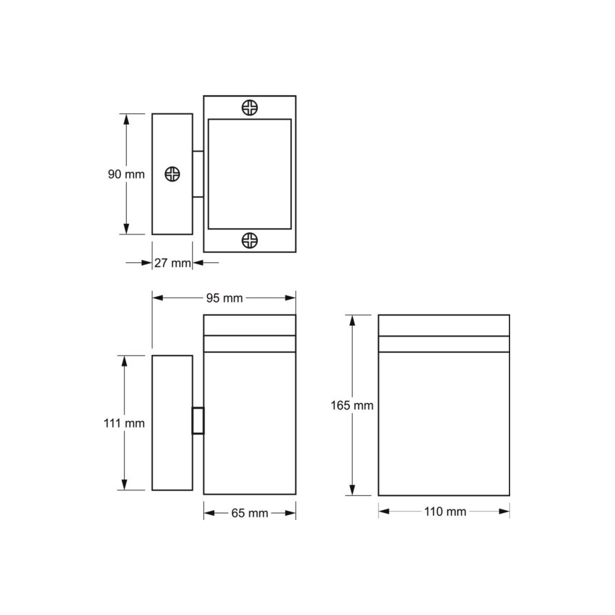 Επιτοίχιο φωτιστικό εξωτερικού χώρου LITEK 1xGU10/30W/230V IP54 γκρι
