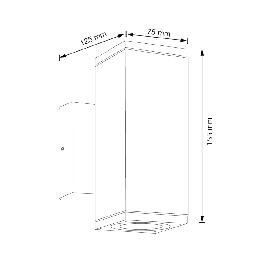 Επιτοίχιο φωτιστικό εξωτερικού χώρου MORRIS 2xGU10/35W/230V IP54