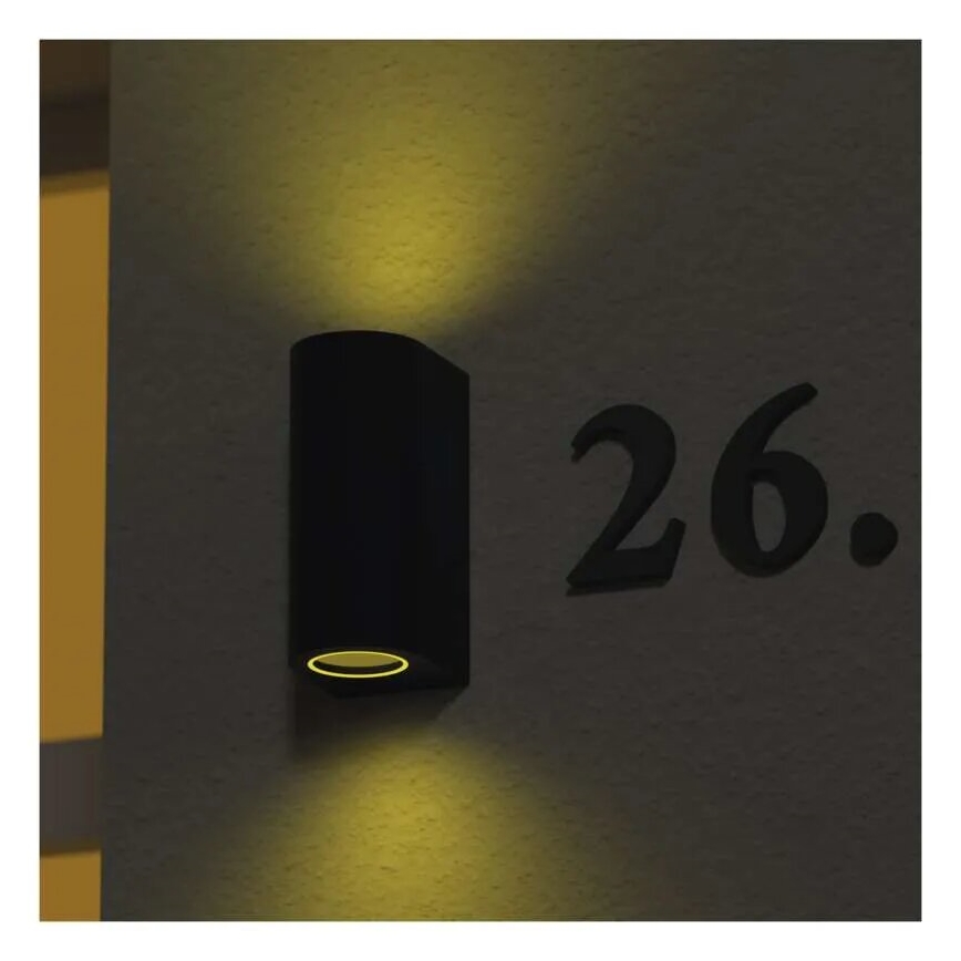 Επιτοίχιο φωτιστικό εξωτερικού χώρου OCULUS 2xGU10/7W/230V IP44