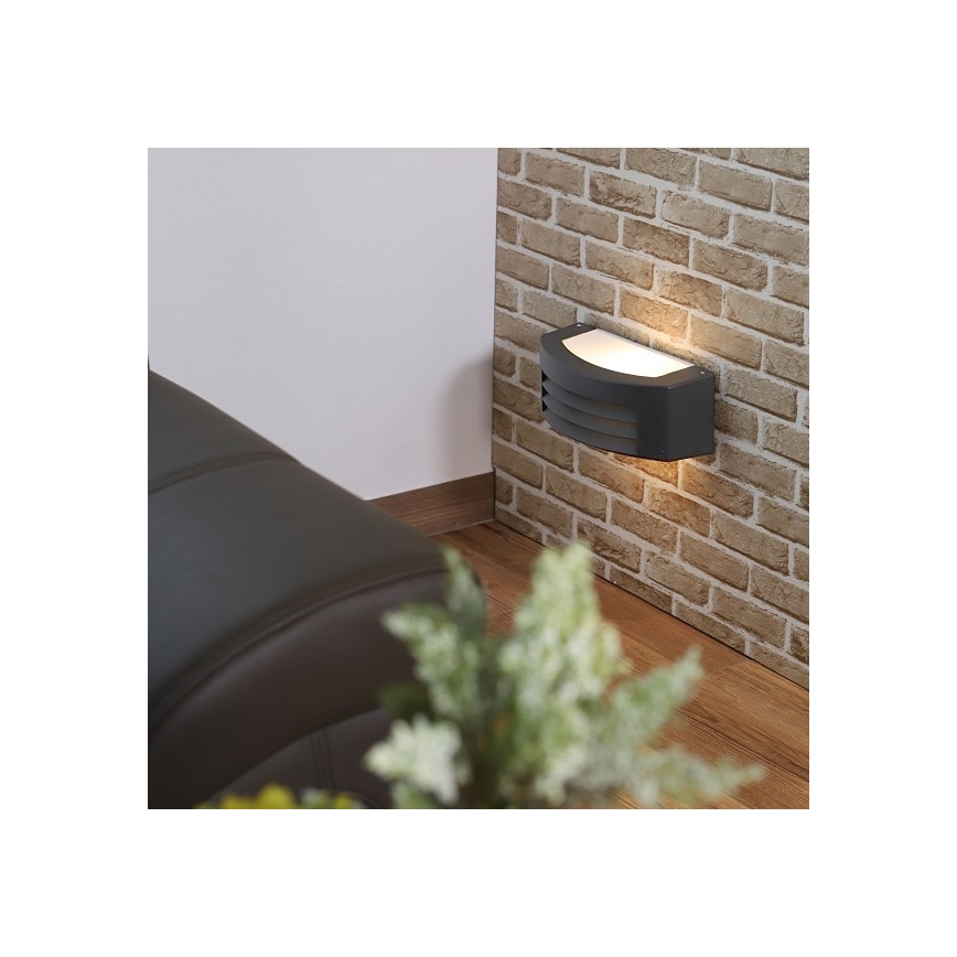 Επιτοίχιο φωτιστικό εξωτερικού χώρου OLIANA 1xE27/60W/230V IP54 ανθρακί