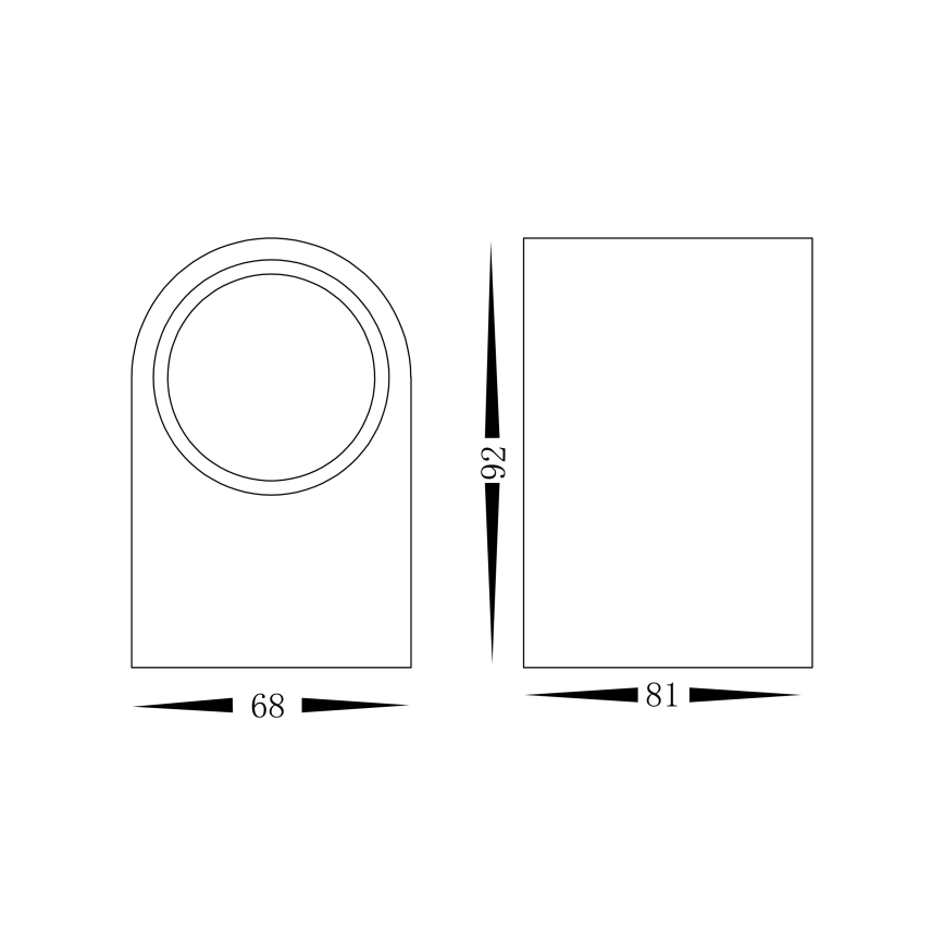 Επιτοίχιο φωτιστικό εξωτερικού χώρου OVALIS 1xGU10/35W/230V IP44 μαύρο