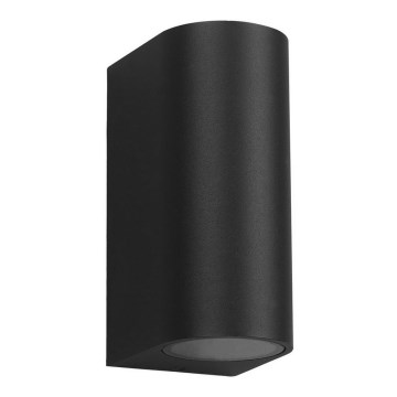 Επιτοίχιο φωτιστικό εξωτερικού χώρου OVALIS 2xGU10/35W/230V IP44 μαύρο