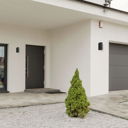 Επιτοίχιο φωτιστικό εξωτερικού χώρου OVALIS 2xGU10/35W/230V IP44 μαύρο