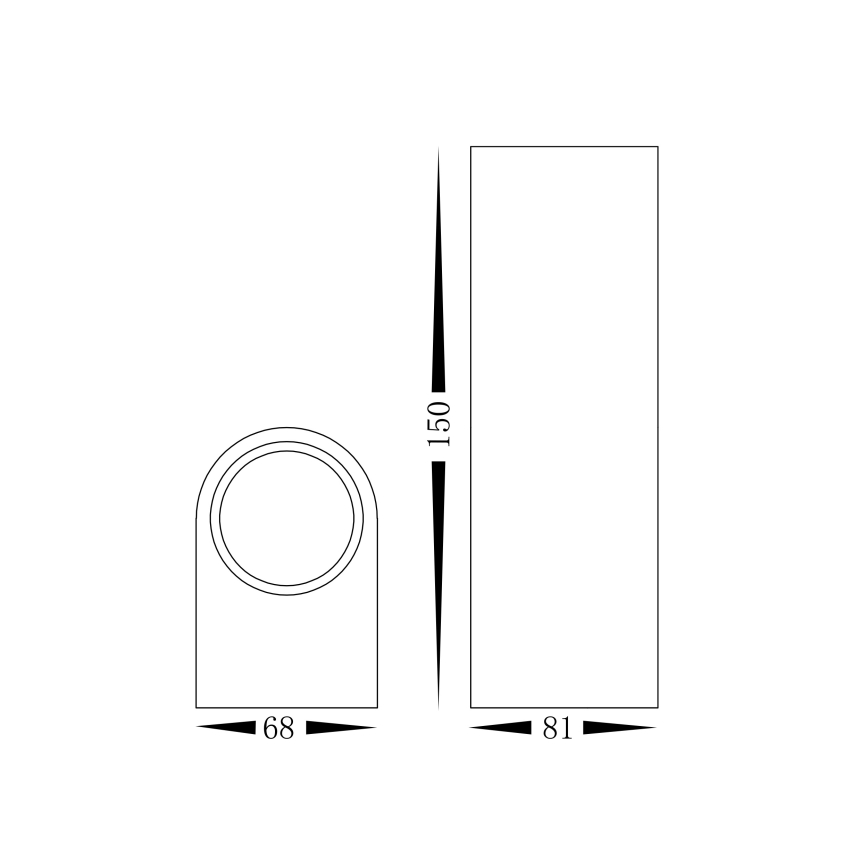 Επιτοίχιο φωτιστικό εξωτερικού χώρου OVALIS 2xGU10/35W/230V IP44 μαύρο