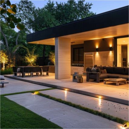 Επιτοίχιο φωτιστικό εξωτερικού χώρου QUERK 2xGU10/35W/230V IP54 15 cm μαύρο