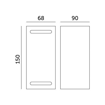 Επιτοίχιο φωτιστικό εξωτερικού χώρου QUERK 2xGU10/35W/230V IP54 15 cm μαύρο