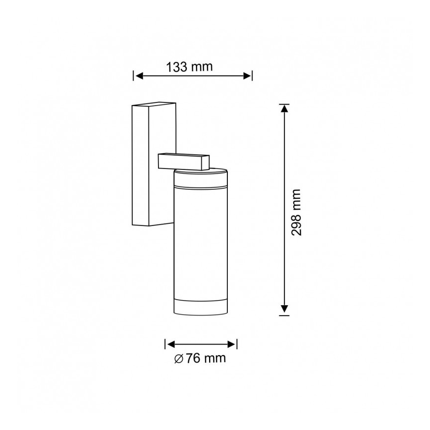 Επιτοίχιο φωτιστικό εξωτερικού χώρου SPECTRA 1xE27/10W/230V IP44