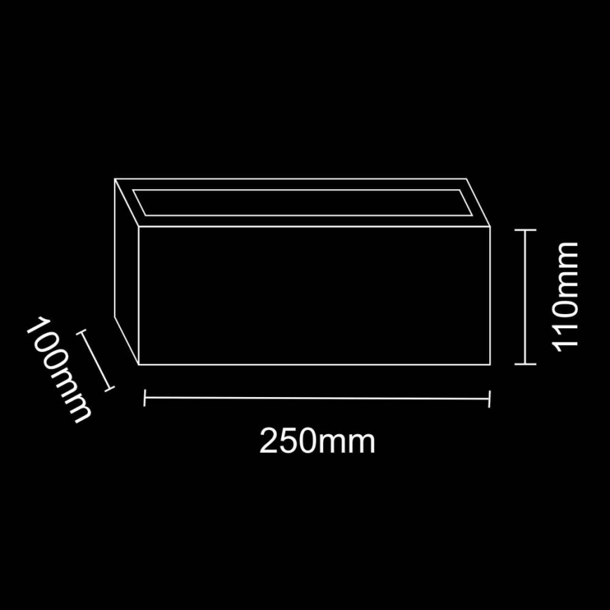 Επιτοίχιο φωτιστικό εξωτερικού χώρου TOKIO 1xE27/12W/230V IP54
