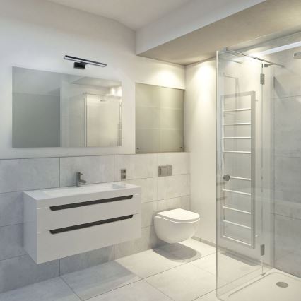 Επιτοίχιο φωτιστικό μπάνιου LED SHINE LED/7W/230V 30 cm IP44 μαύρο