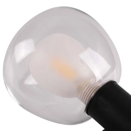 Επιτοίχιο φωτιστικό μπάνιου POLA 2xG9/5W/230V IP44 μαύρο/διάφανο