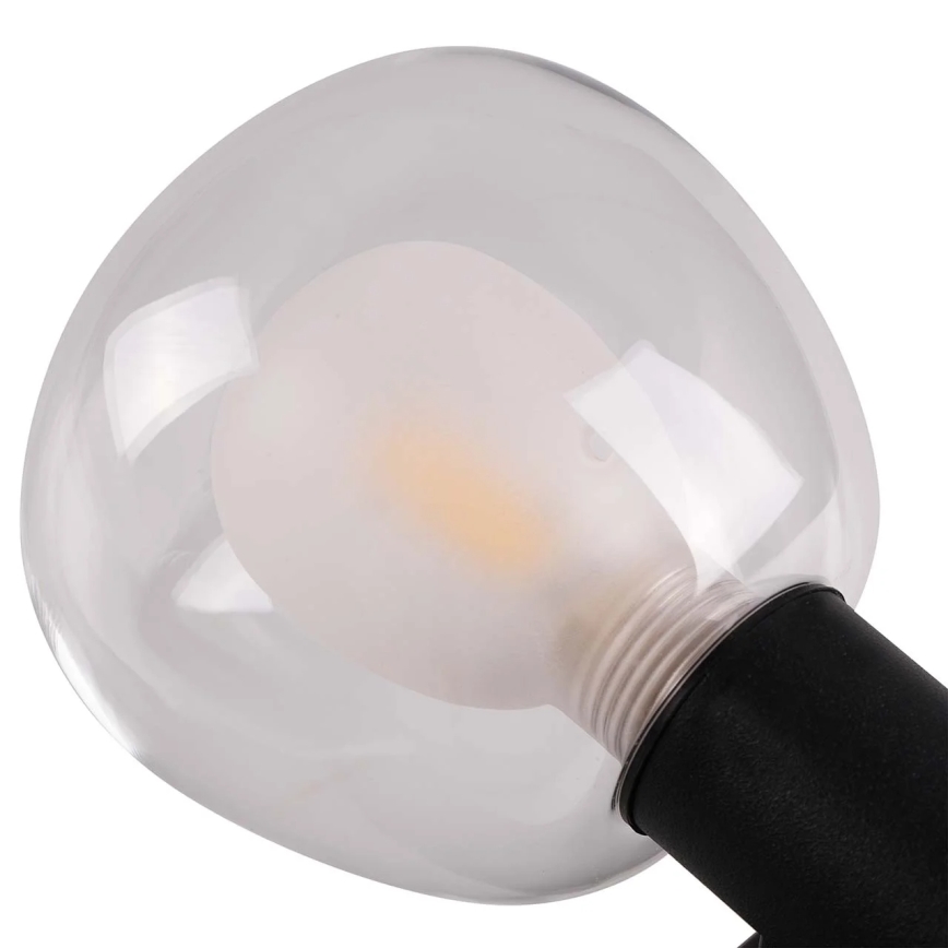 Επιτοίχιο φωτιστικό μπάνιου POLA 2xG9/5W/230V IP44 μαύρο/διάφανο