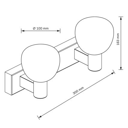 Επιτοίχιο φωτιστικό μπάνιου POLA 2xG9/5W/230V IP44 μαύρο/διάφανο