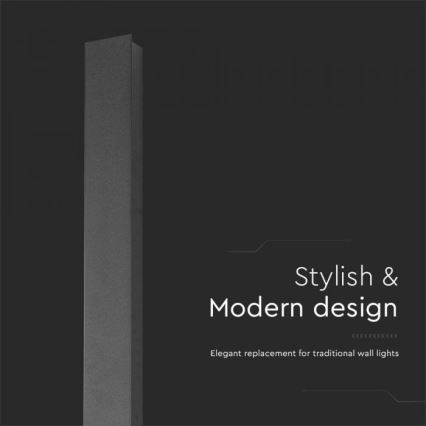 Επιτοίχιο LED φωτιστικό για εξωτερικούς χώρους LED/10W/230V 3000K IP65 51 cm μαύρο