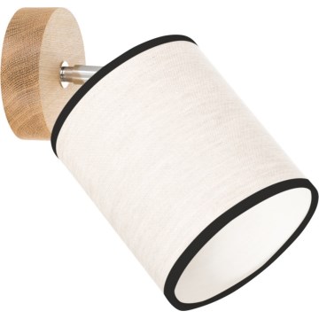 Επιτοίχιο σποτ BOHO 1xE27/25W/230V, σε απόχρωση δρυός