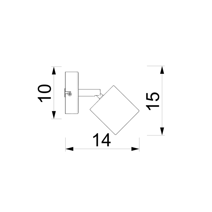 Επιτοίχιο σποτ φωτιστικό DEMIA 1xGU10/8W/230V μπεζ