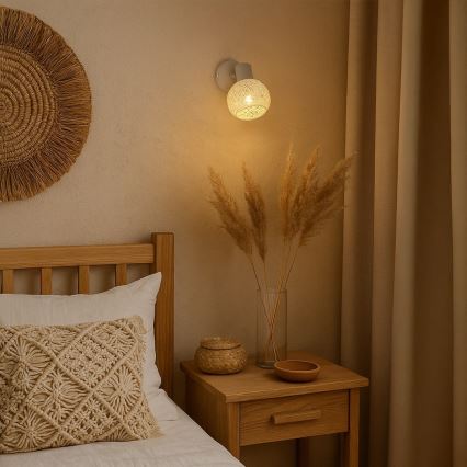 Επιτοίχιο σποτ φωτιστικό DEX 1xE14/10W/230V μπεζ/κρεμ