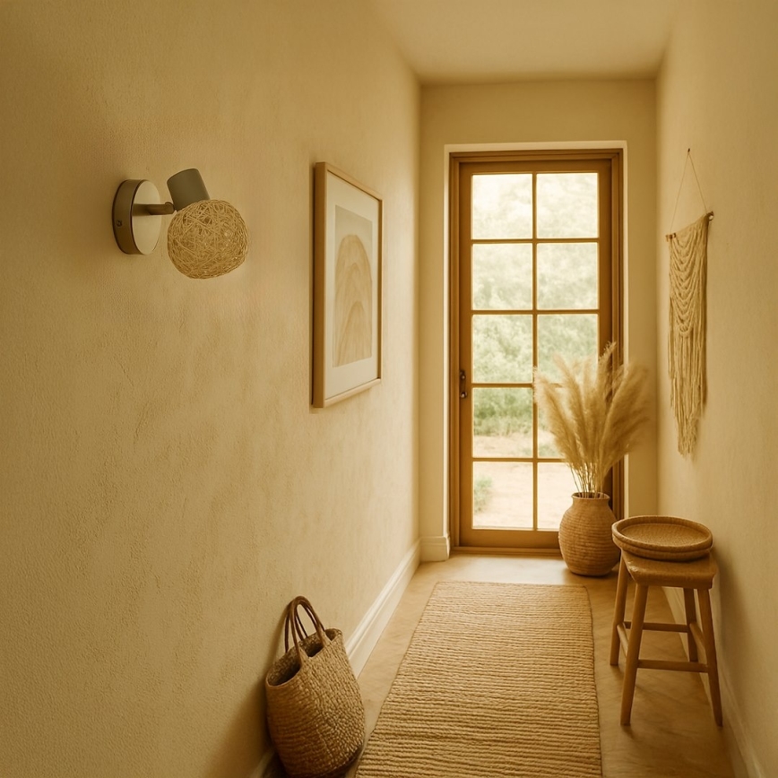 Επιτοίχιο σποτ φωτιστικό DEX 1xE14/10W/230V μπεζ/κρεμ