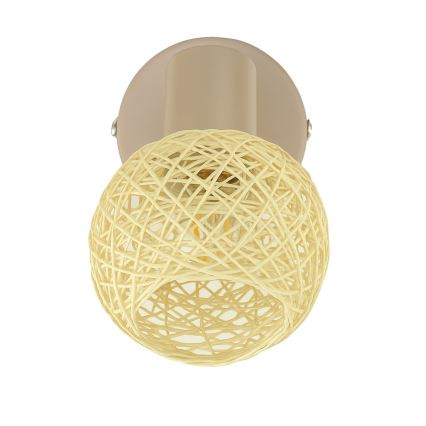 Επιτοίχιο σποτ φωτιστικό DEX 1xE14/10W/230V μπεζ/κρεμ