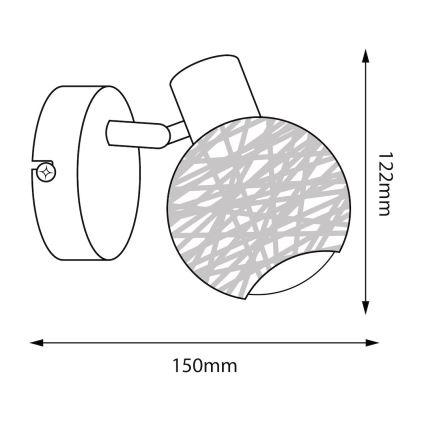 Επιτοίχιο σποτ φωτιστικό DEX 1xE14/10W/230V μπεζ/κρεμ