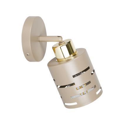 Επιτοίχιο σποτ φωτιστικό ELEN 1xE27/35W/230V μπεζ/χρυσό