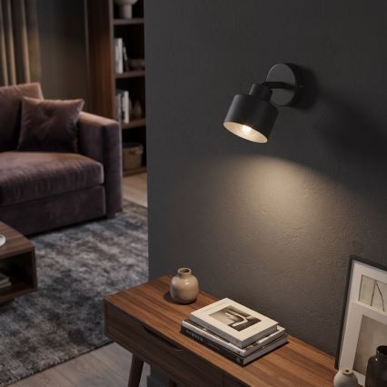 Επιτοίχιο σποτ φωτιστικό PARKLA 1xE27/15W/230V μαύρο