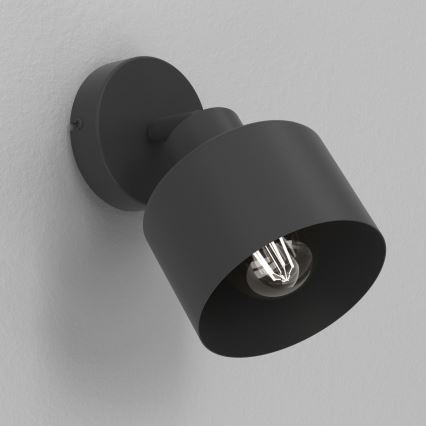 Επιτοίχιο σποτ φωτιστικό PARKLA 1xE27/15W/230V μαύρο