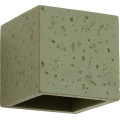Επιτοίχιο σποτ QUAD 1xG9/8W/230V σκυρόδεμα/πράσινο