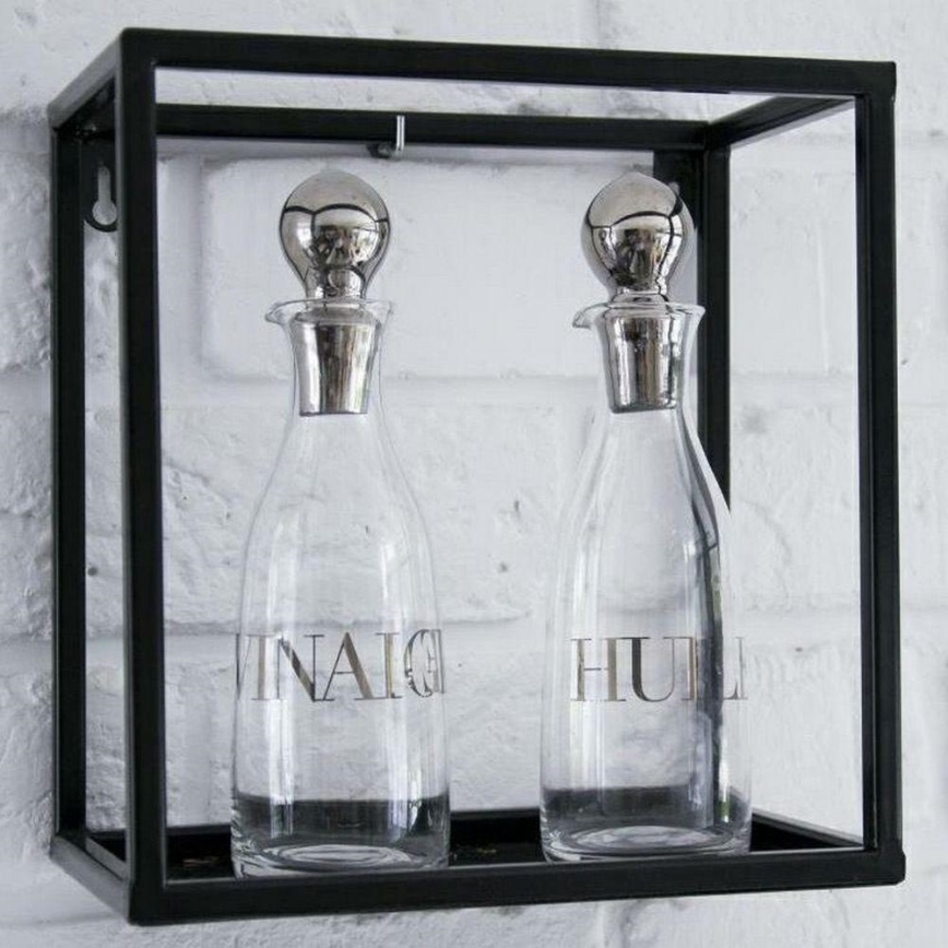 Επιτοίχιο ράφι 20x20 εκ. μαύρο