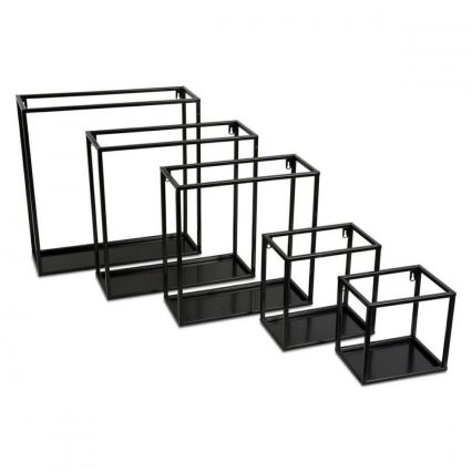 Επιτοίχιο ράφι 35x35 εκ. μαύρο