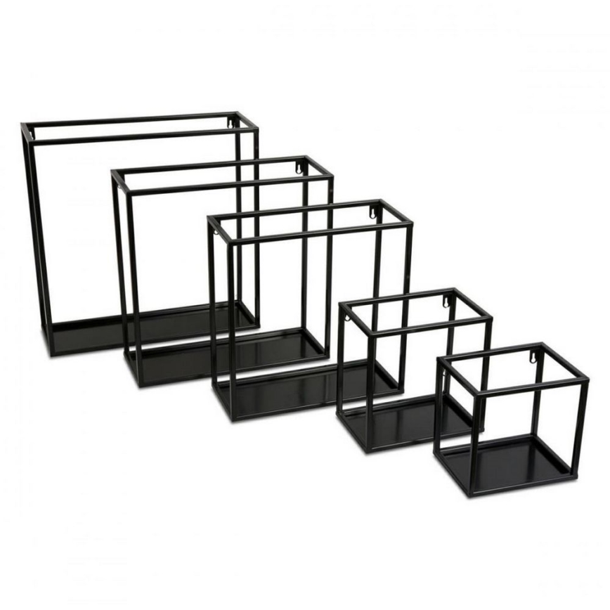 Επιτοίχιο ράφι 35x35 εκ. μαύρο