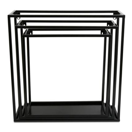 Επιτοίχιο ράφι 35x35 εκ. μαύρο