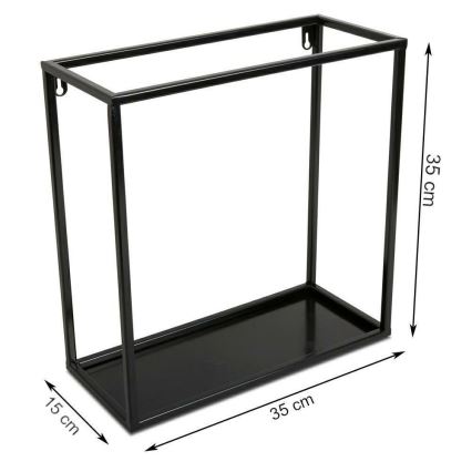 Επιτοίχιο ράφι 35x35 εκ. μαύρο