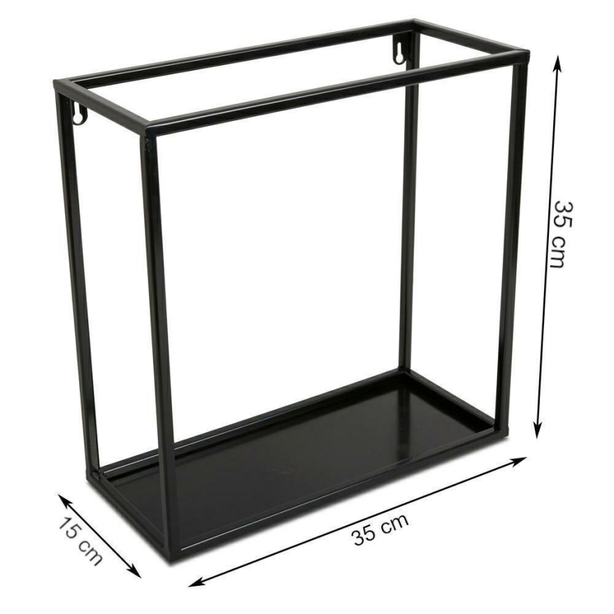 Επιτοίχιο ράφι 35x35 εκ. μαύρο
