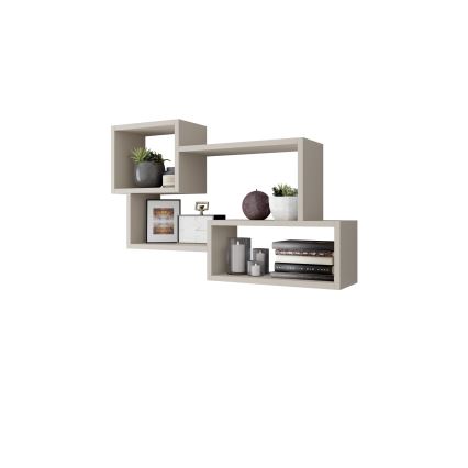 Επιτοίχιο ράφι TRIO 87x54x18 εκ. κασμίρι